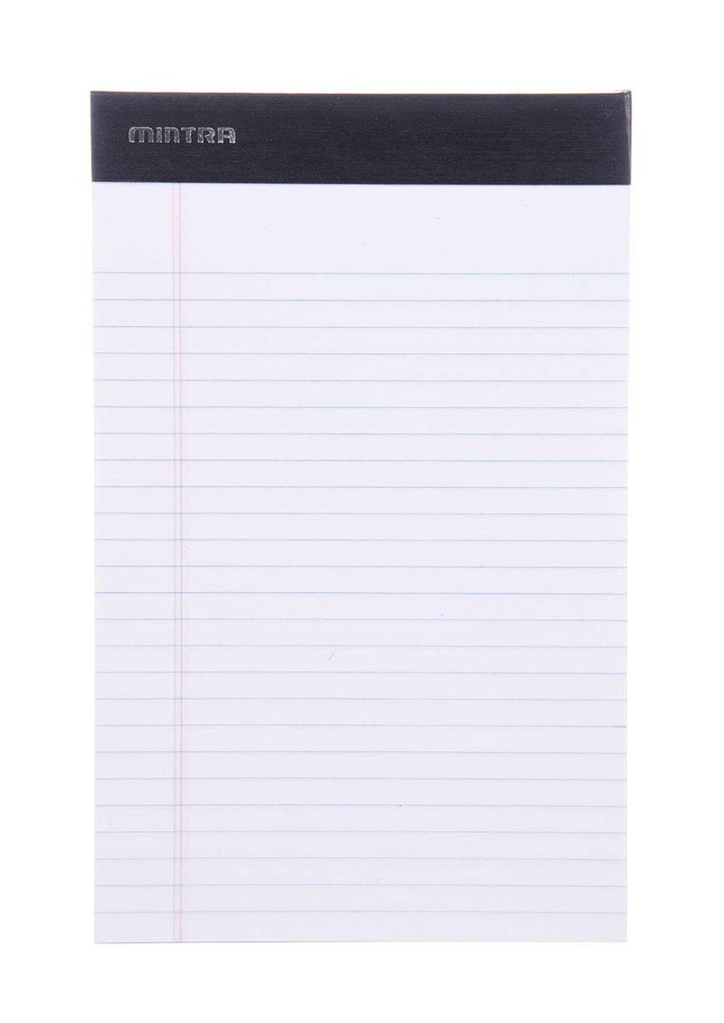 Mintra Office Legal Pads - ((BASIC WHITE 6pk, 5in x 8in, NARROW RULED)) - Image 2